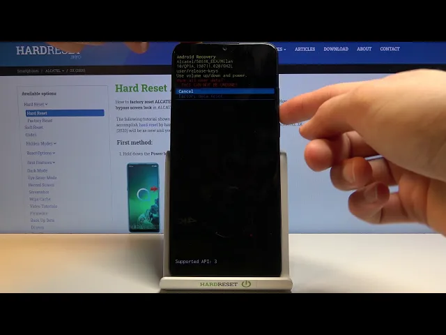 Video thumbnail for How to Hard Reset ALCATEL 3X (2020) - Remove Screen Lock / Wipe Data
