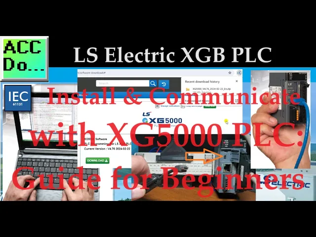 'Video thumbnail for Install & Com w/ XG5000 PLC: Guide for Beginners'