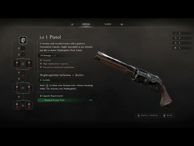 Video thumbnail for Valor Mortis - Chapter 3: Abandoned Church: Upgrading Weapons at James' Iron Bench: Pistol and Saber