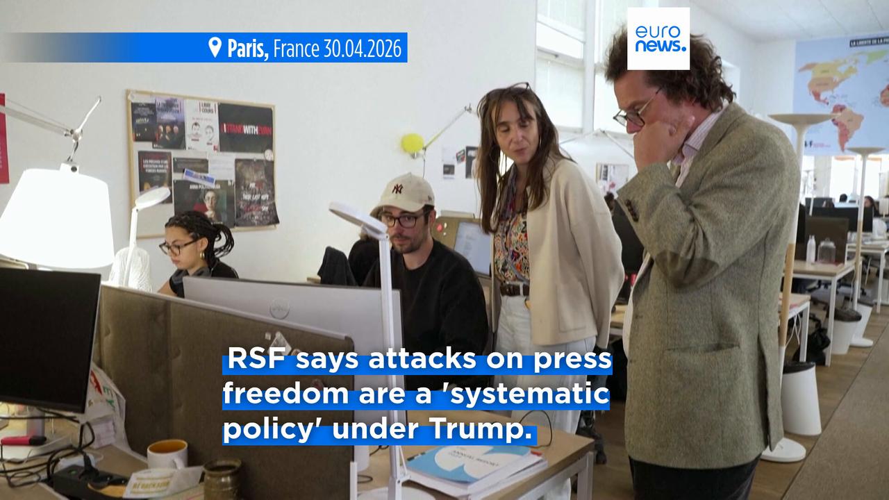 Video thumbnail for Global press freedom at lowest level in 25 years, Reporters Without Borders report shows