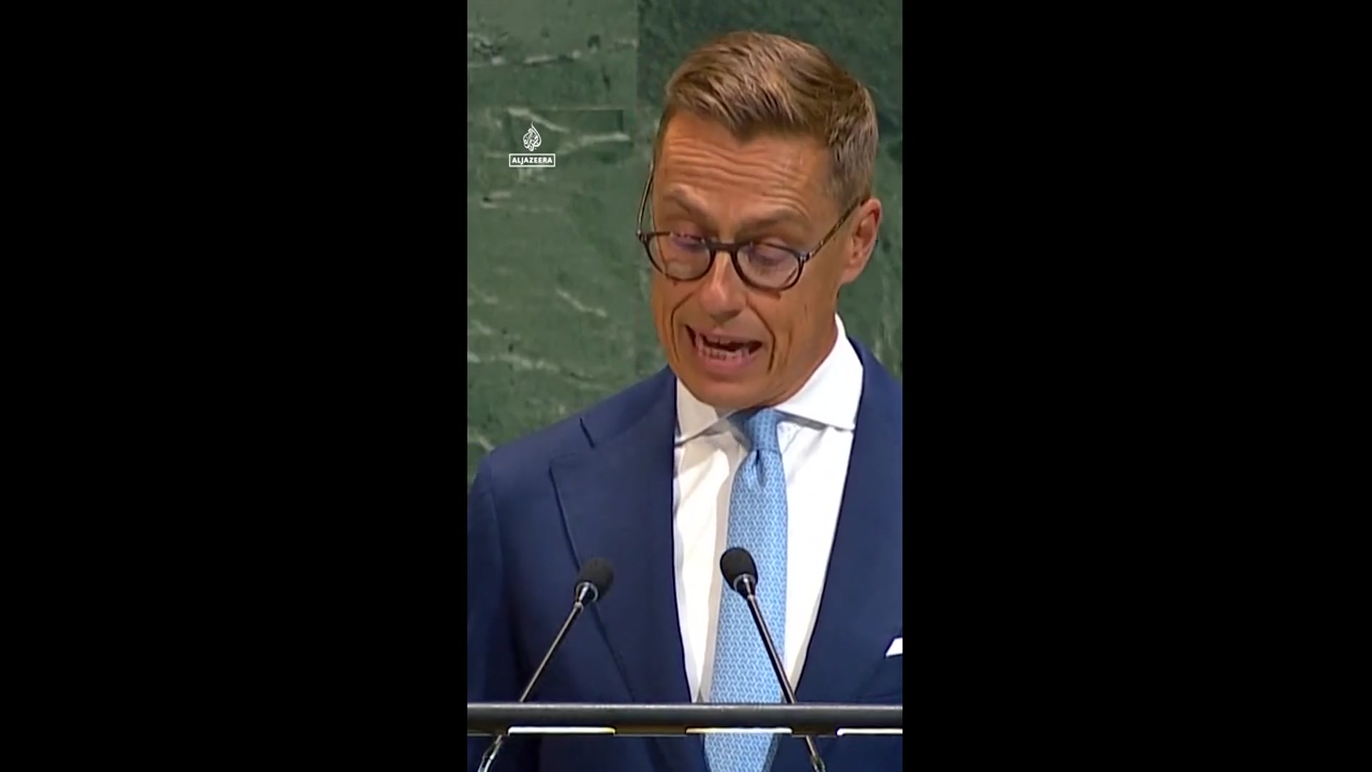 'Video thumbnail for Finland’s president hails rise of global south at UNGA'