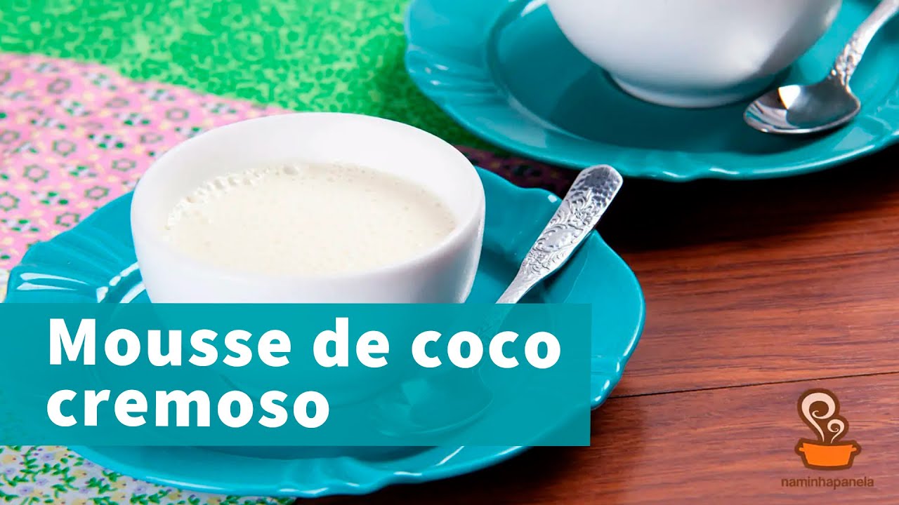 Video thumbnail for Mousse de coco super cremoso - a sobremesa mais fácil que você já testou!