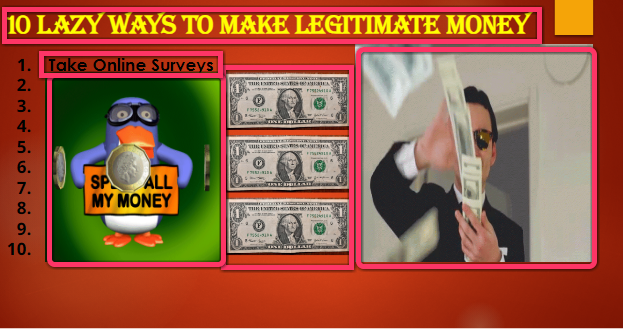 'Video thumbnail for 10 LAZY WAYS TO MAKE LEGITIMATE MONEY'