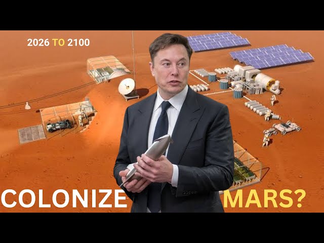 Video thumbnail for How Elon Musk Plans To Colonize Mars (Mars Time lapse Between 2026 to 2100)