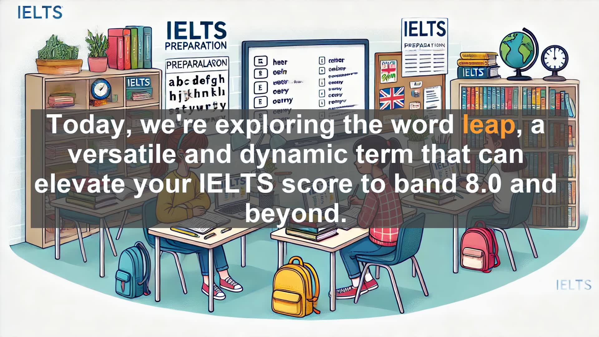 'Video thumbnail for 5000 Must Know IELTS 8.0 Vocabulary - Master the Word 'Leap' for IELTS Success'