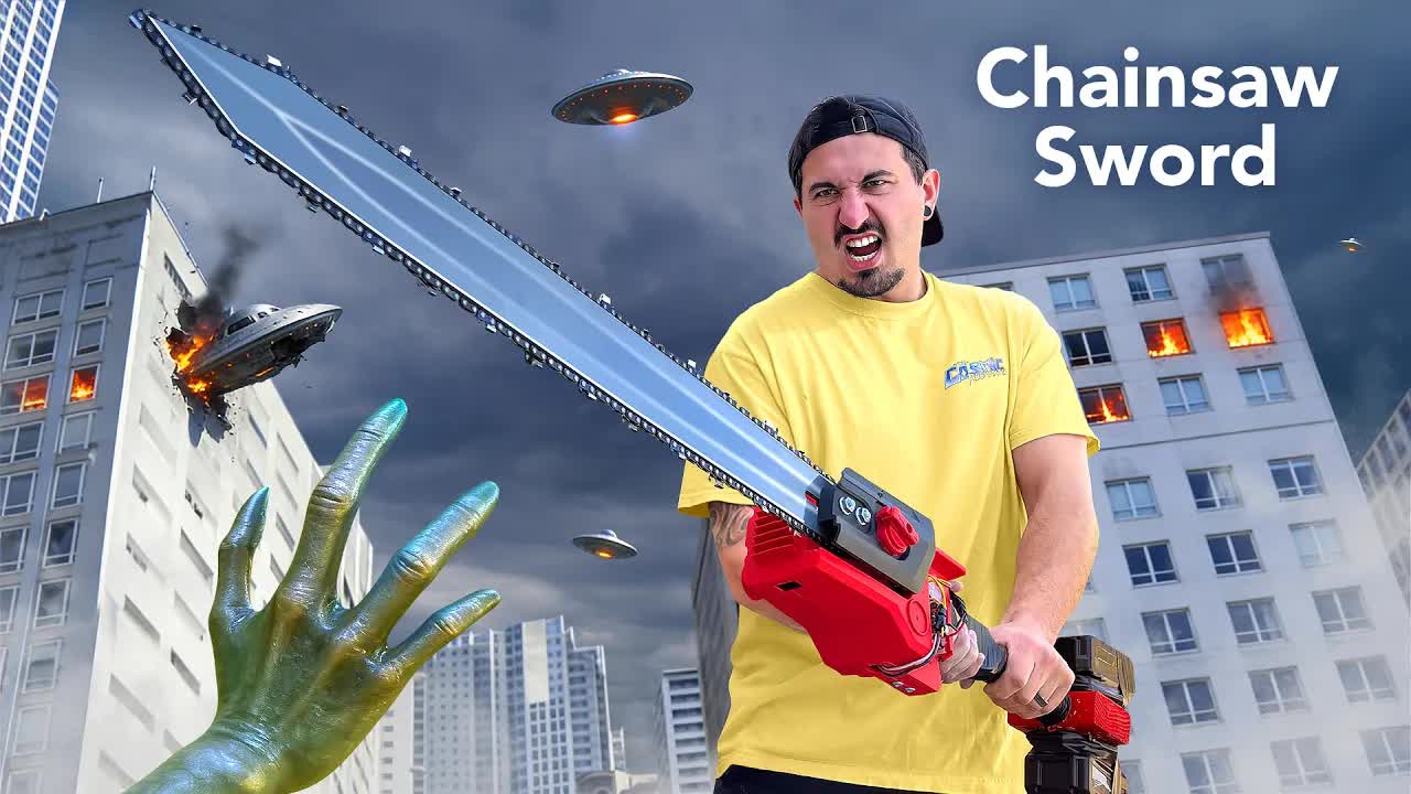 Video thumbnail for Jake Carlini: I Built a Chainsaw Sword to Fight Aliens!