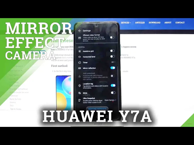 Video thumbnail for How to Turn Off Camera Mirror Effect in HUAWEI Y7A – Manage Reflection Effect