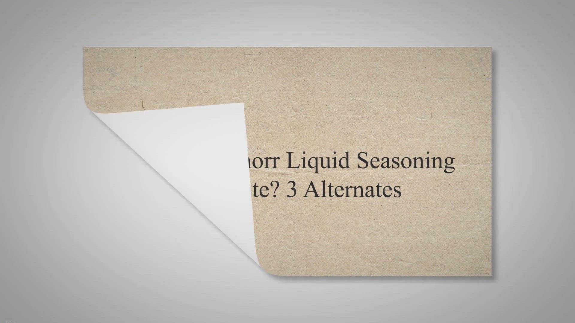 Video thumbnail for What is a Knorr Liquid Seasoning substitute? 3 Alternates