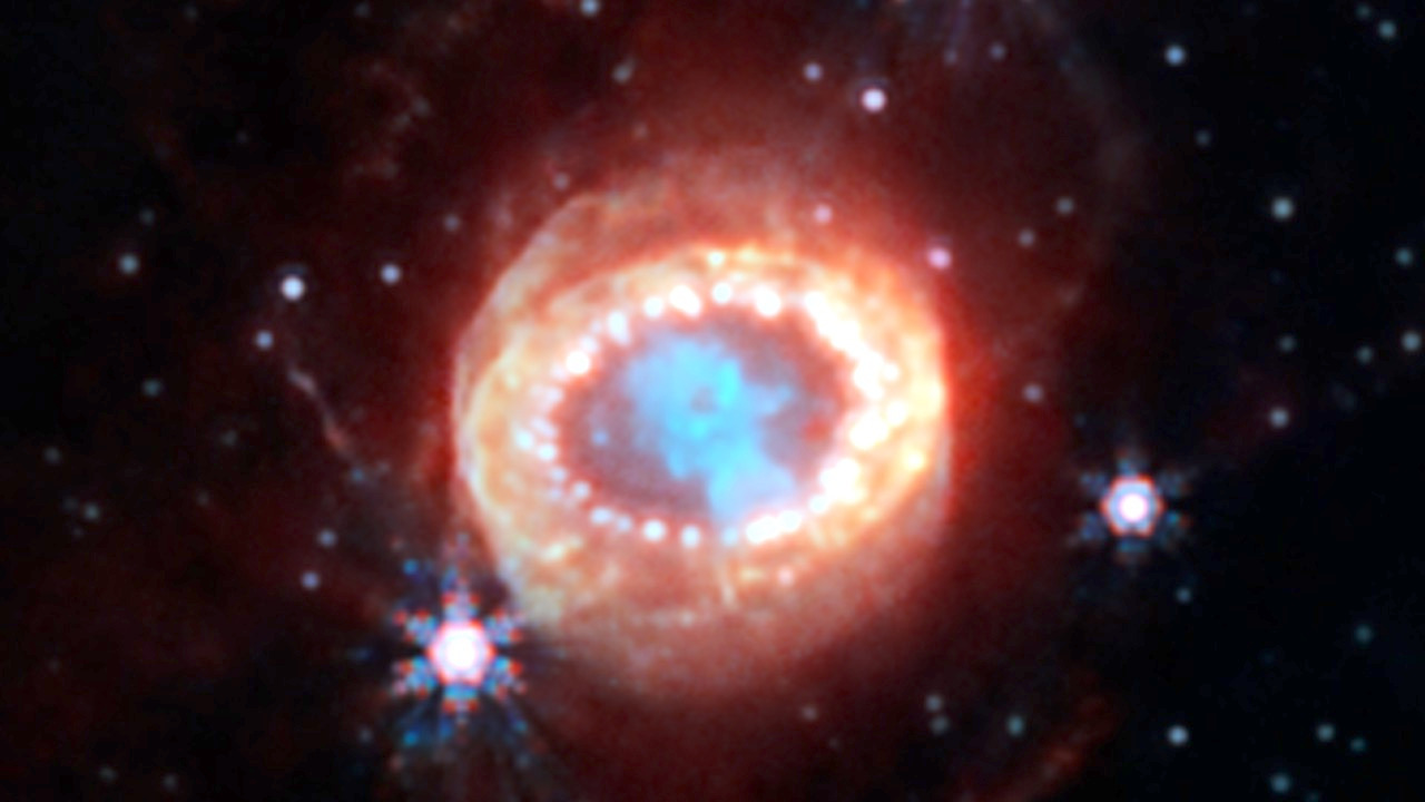 Video thumbnail for Webb Delivers Sharpest View of Nearby SN 1987A Supernova