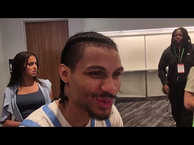 Video thumbnail for #UNC postgame interviews with Seth Trimble, Jarin Stevenson, Henri Veesaar and Luka Bogavac