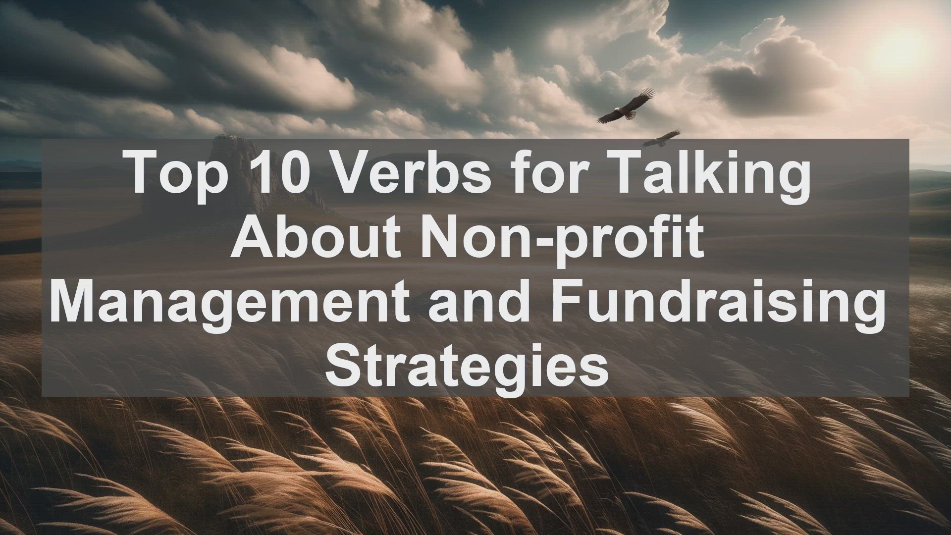 'Video thumbnail for Top 10 Verbs for Talking About Nonprofit Management and Fundraising Strategies'
