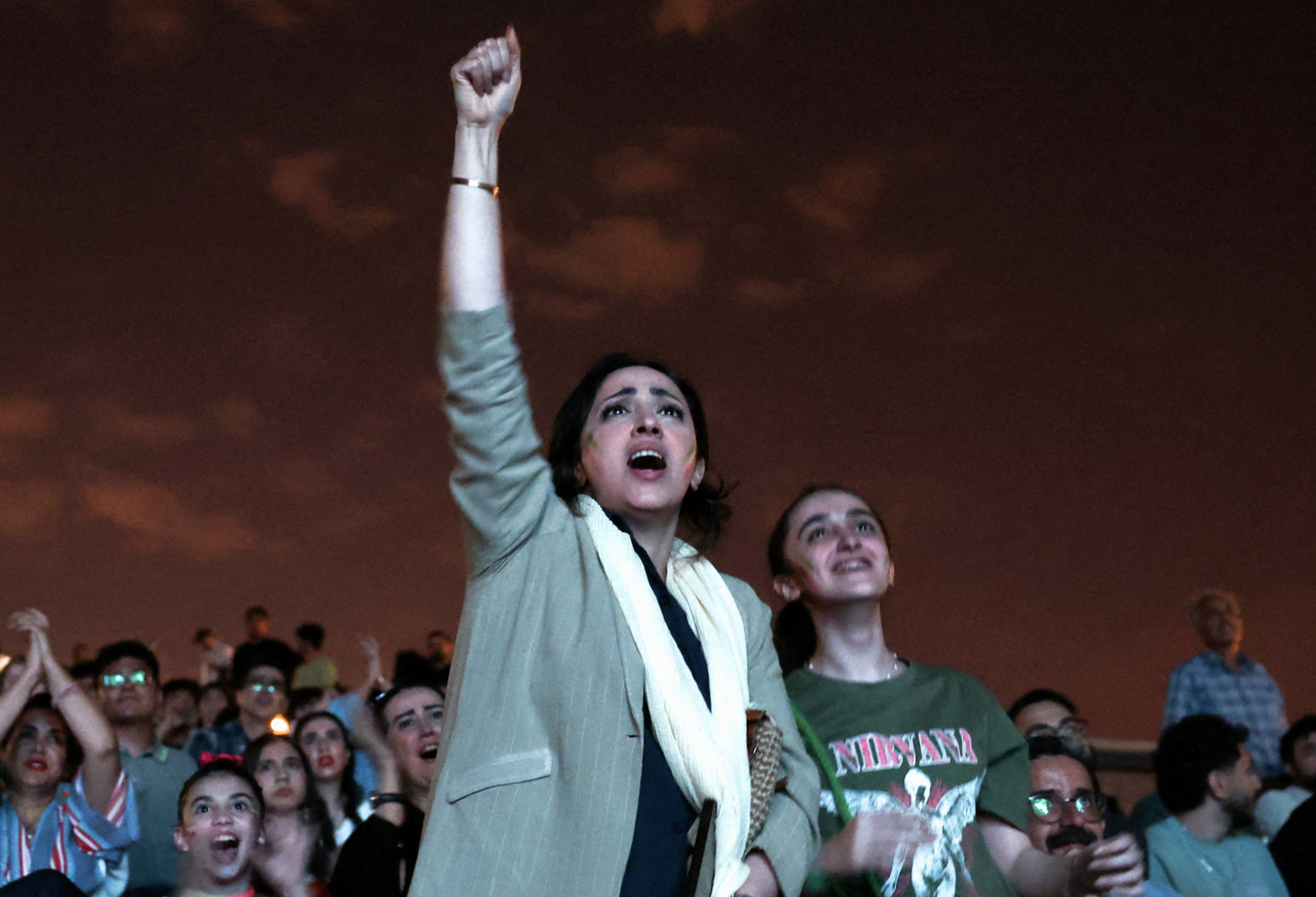 Video thumbnail for Iranians gather in Tehran to support team in critical draw against Belgium
