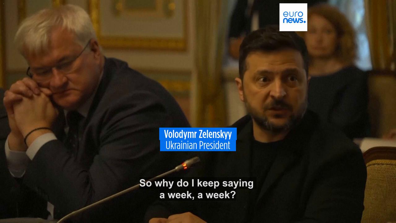 Video thumbnail for Zelenskyy issues one-week ultimatum to Lukashenka over drone-guidance equipment