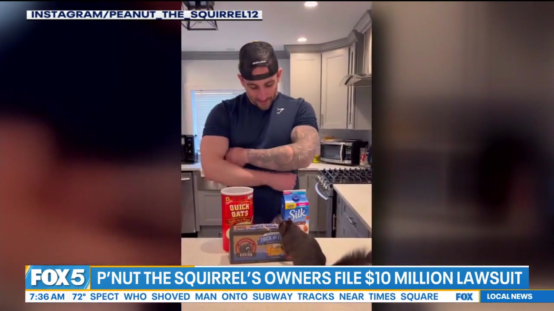 'Video thumbnail for P'nut the squirrel's owner files $10M lawsuit'