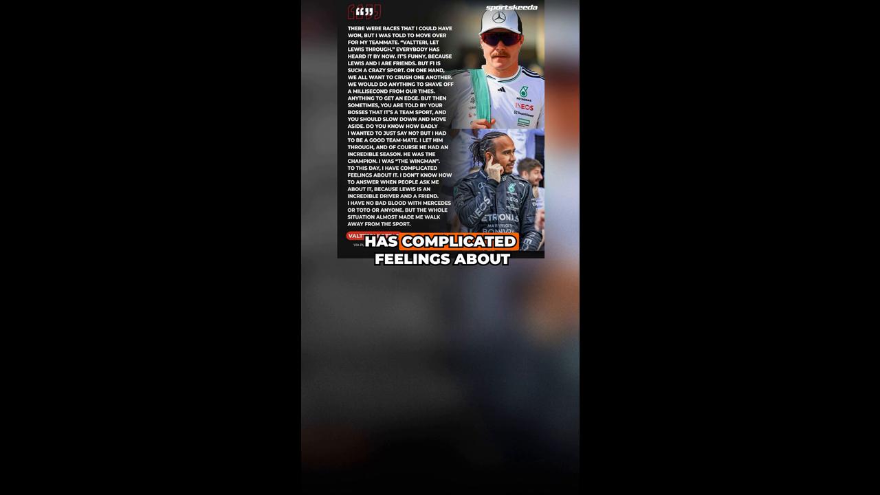 Video thumbnail for Valtteri Bottas reveals how he nearly quit F1 over Lewis Hamilton wingman role at Mercedes