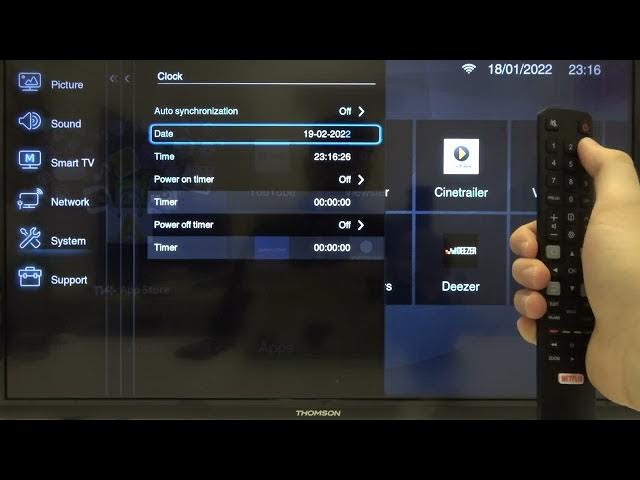Video thumbnail for How to Change Date & Time Settings in THOMSON Smart LED TV?