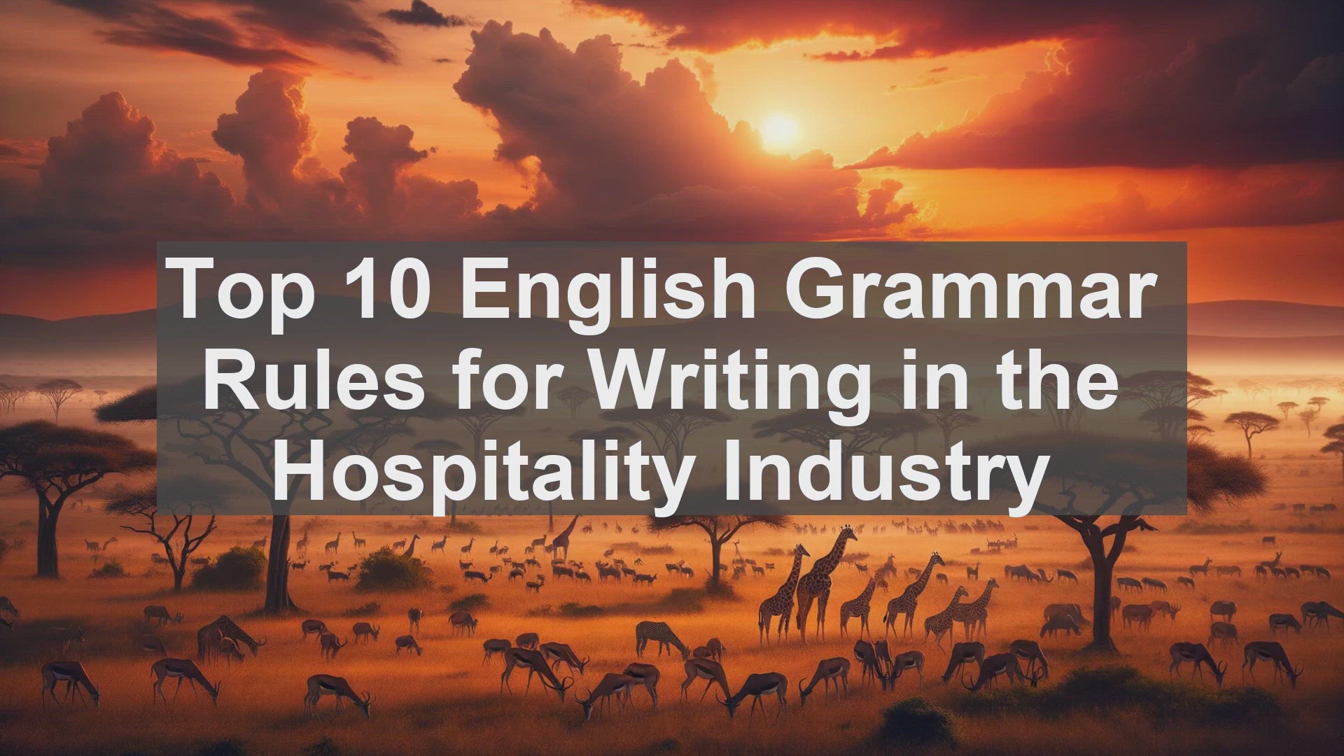 'Video thumbnail for Top 10 English Grammar Rules for Writing in the Hospitality Industry'