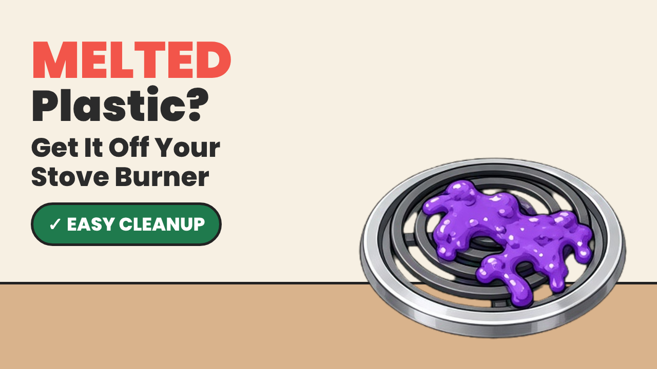 Video thumbnail for How to Get Melted Plastic Off a Stove Burner (Easy Cleanup)