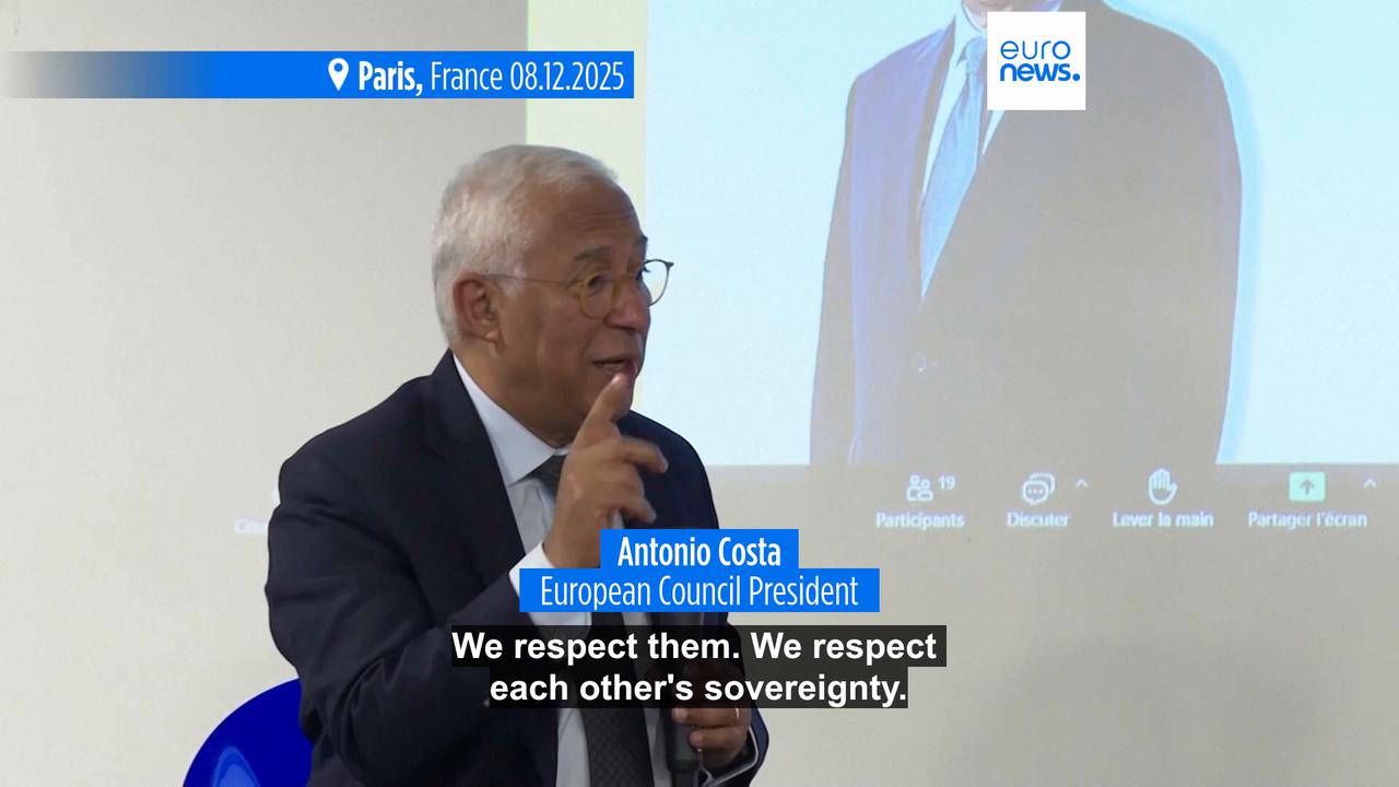 Video thumbnail for Council President António Costa says Europe will not accept political interference in US rebuff