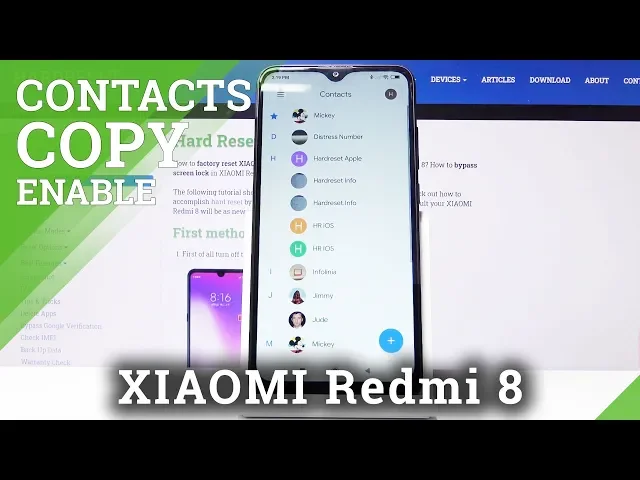 Video thumbnail for How to Copy Contacts in XIAOMI Redmi 8 – Import / Export Numbers