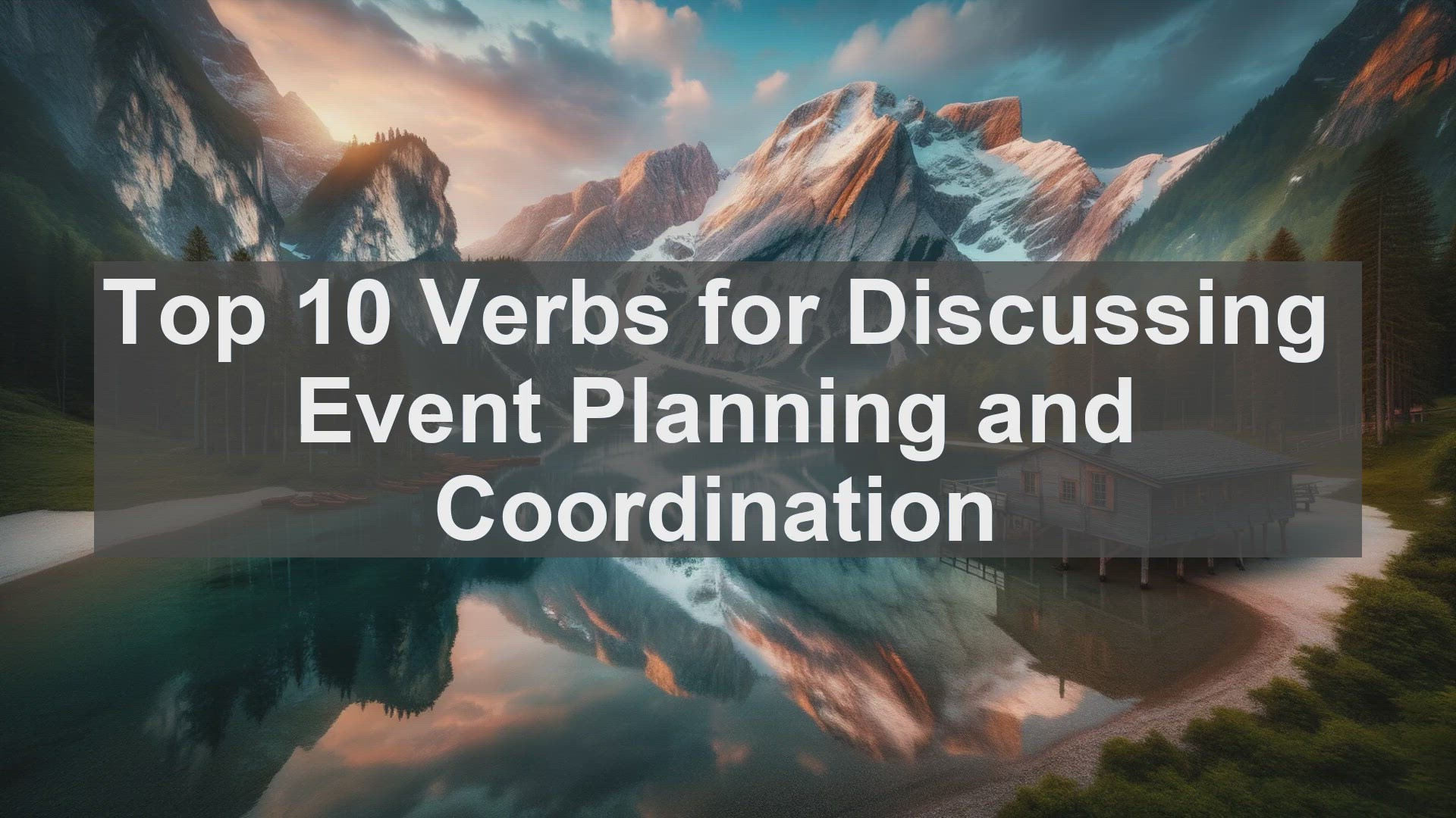 'Video thumbnail for Top 10 Verbs for Discussing Event Planning and Coordination'
