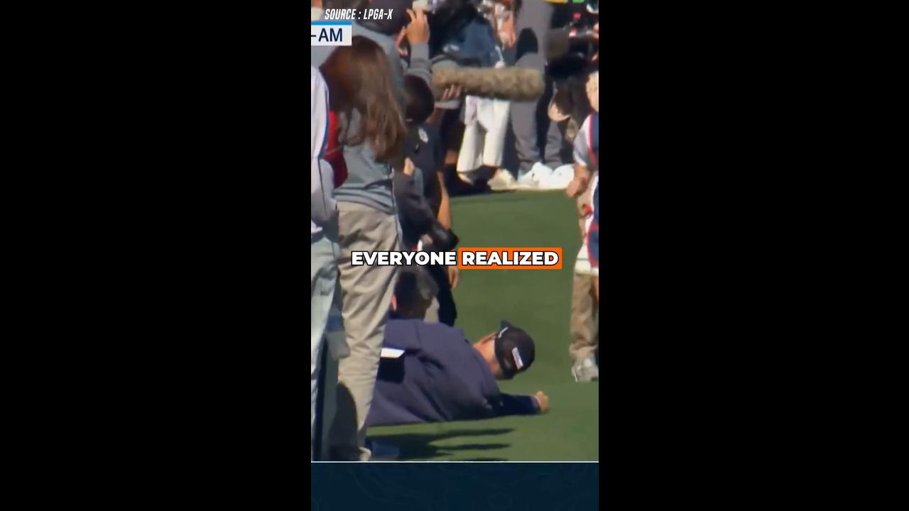 Video thumbnail for Sophie Cunningham’s Wild Tee Shot Sends Crowd Ducking as Caitlin Clark Trolls Her