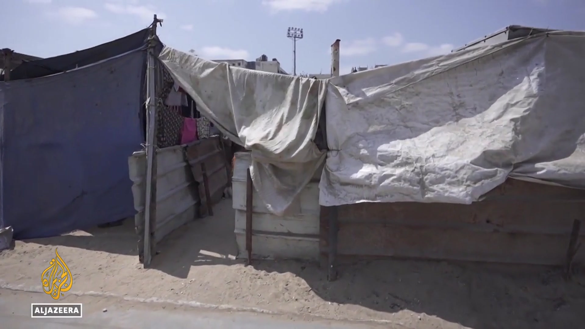 'Video thumbnail for Vowing to stay in Gaza city: Displaced Palestinians condemn Israeli plan'
