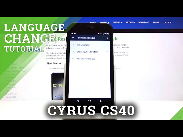 Video thumbnail for How to Change Language on CYRUS CS40 FREESTYLE – Set Up Device Language