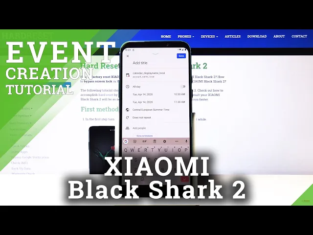 Video thumbnail for How to Add Event to Calendar in Xiaomi Black Shark 2 - Set Up Reminder