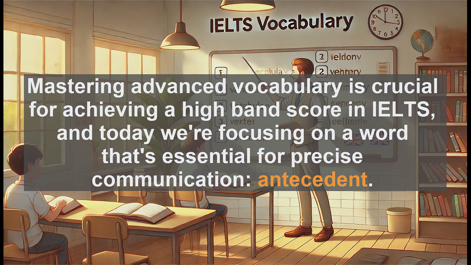 'Video thumbnail for 5000 Must Know IELTS 8.0 Vocabulary - IELTS Vocabulary: Understanding and Using 'Antecedent''