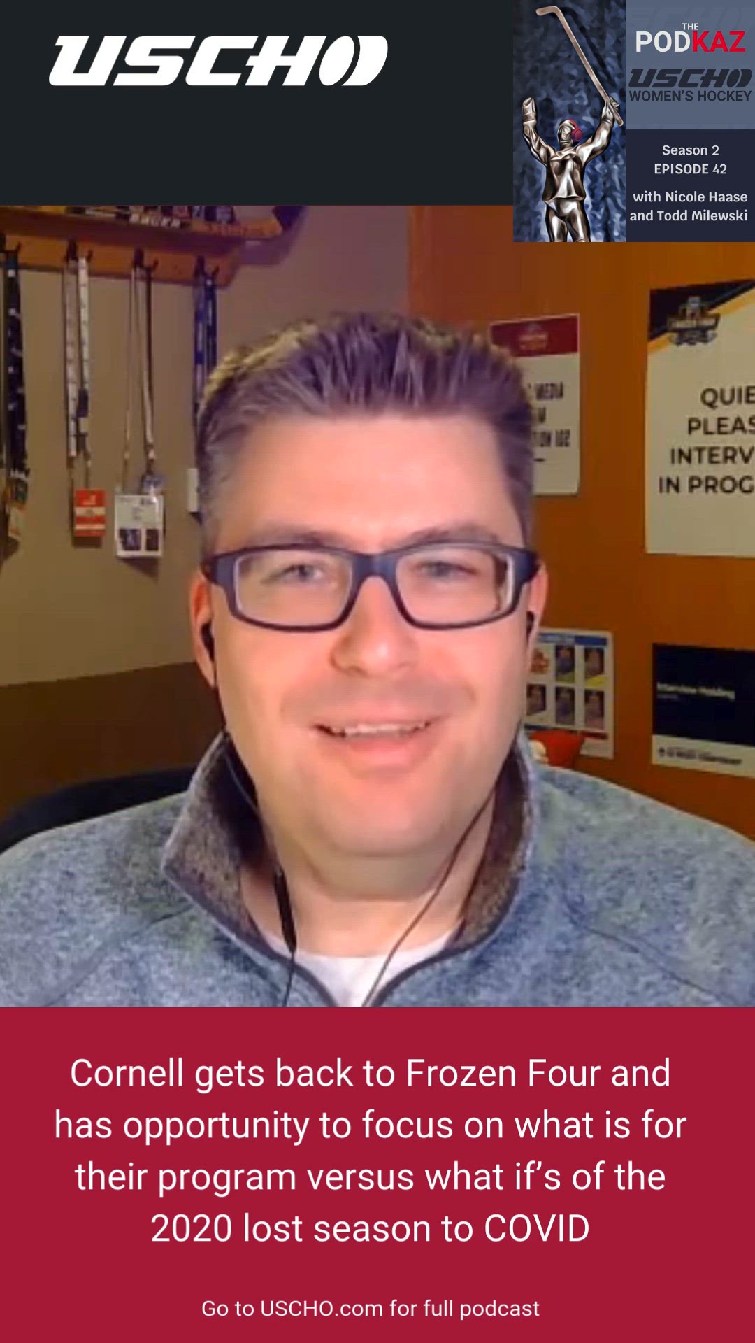 Video thumbnail for Cornell back in Frozen Four has opportunity to focus on "what is" vs "what if"