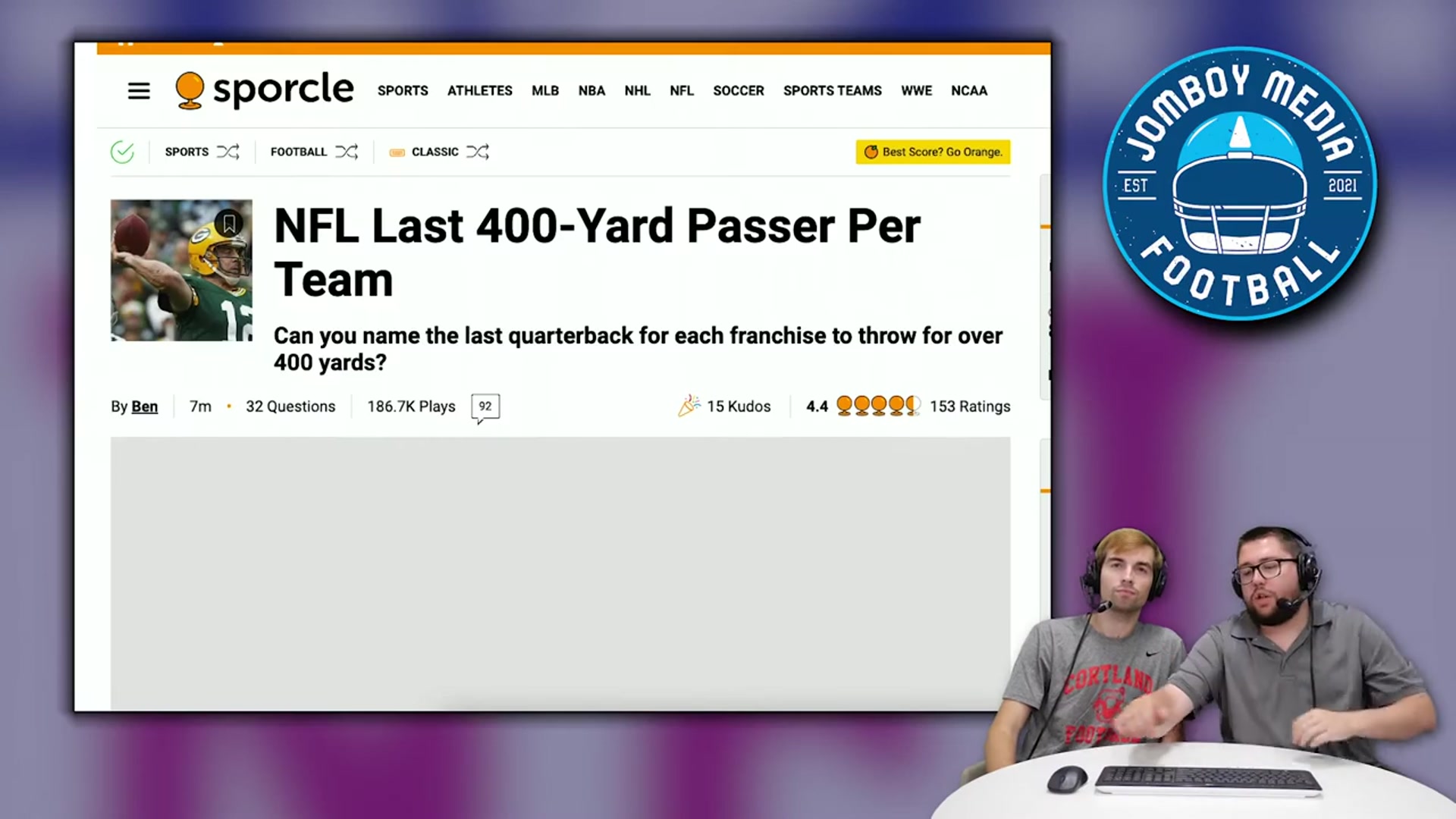 'Video thumbnail for Can we name the last 400-yard passer for EVERY team?'
