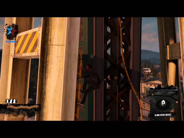Video thumbnail for inFamous: Second Son - The Gauntlet: Climb Space Needle Action Sequence Use Vents, Reggie & Betty
