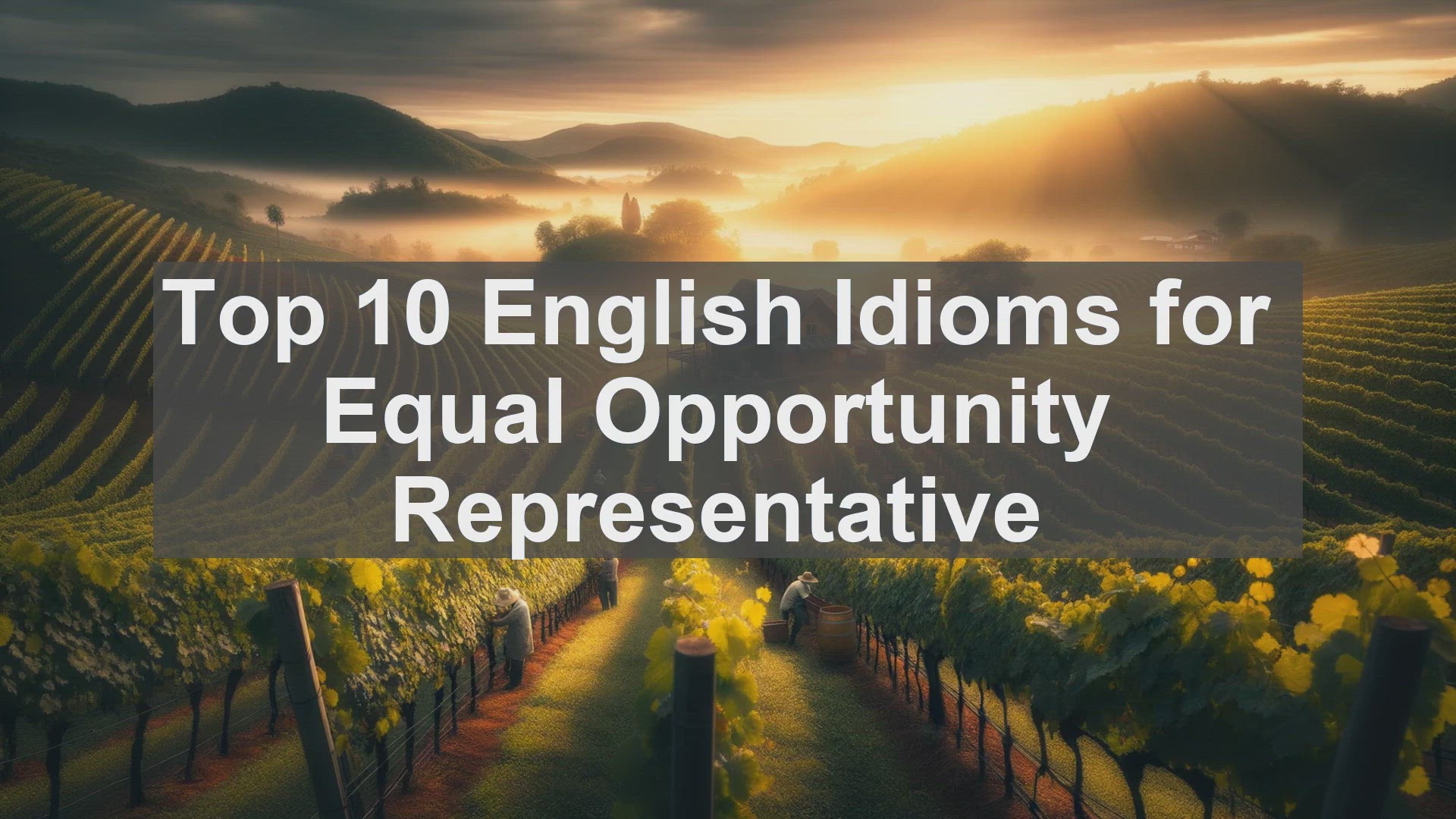 'Video thumbnail for Top 10 English Idioms for Equal Opportunity Representative'