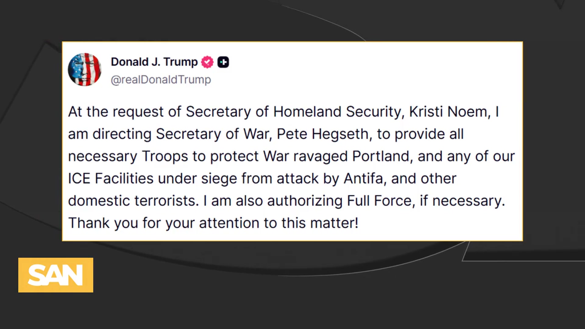 'Video thumbnail for Oregon sues to block Trump’s Guard deployment to Portland'