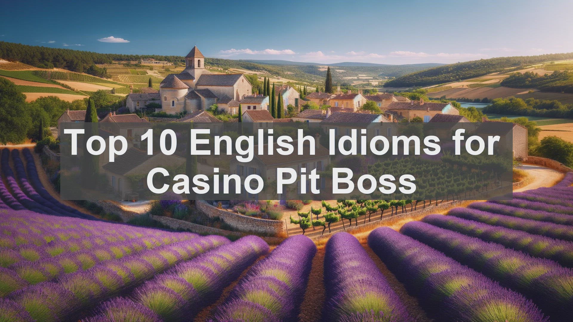 'Video thumbnail for Top 10 English Idioms for Casino Pit Boss'