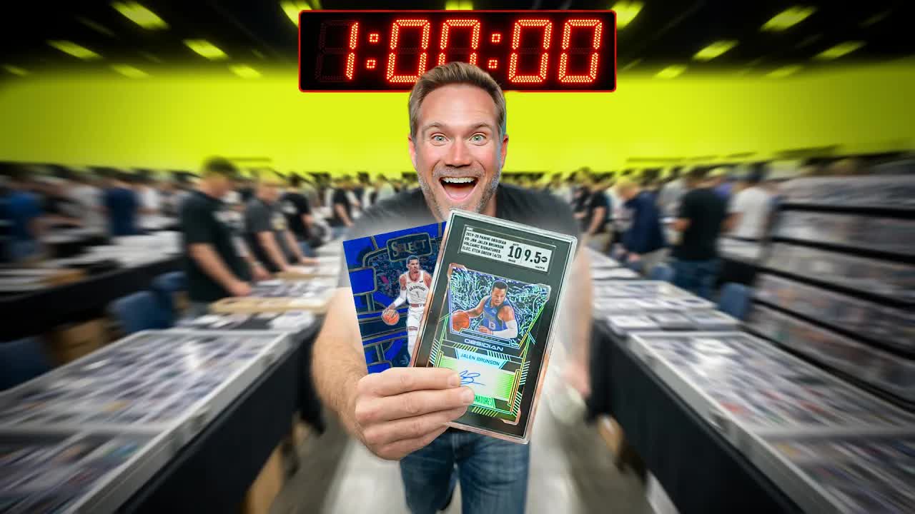 Video thumbnail for Sports Card Investor: I Have 1 Hour to Buy $10,000 In Cards at a Card Show! (or give them away)