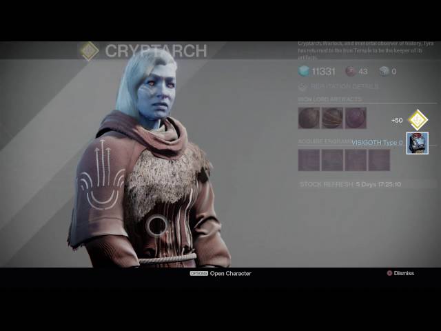 Video thumbnail for Destiny Rise of Iron - Shiro-4 & Tyra Dialogue "None Are Perfect" Acquired Revive Dead Ghost