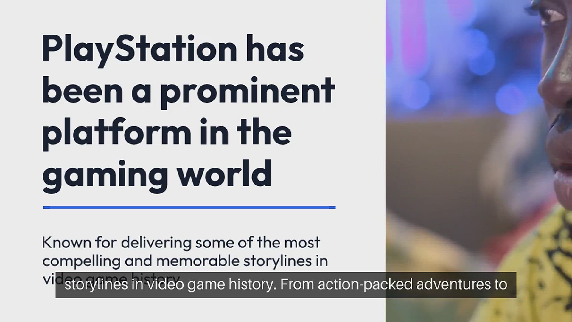 'Video thumbnail for PlayStation Game Storylines'