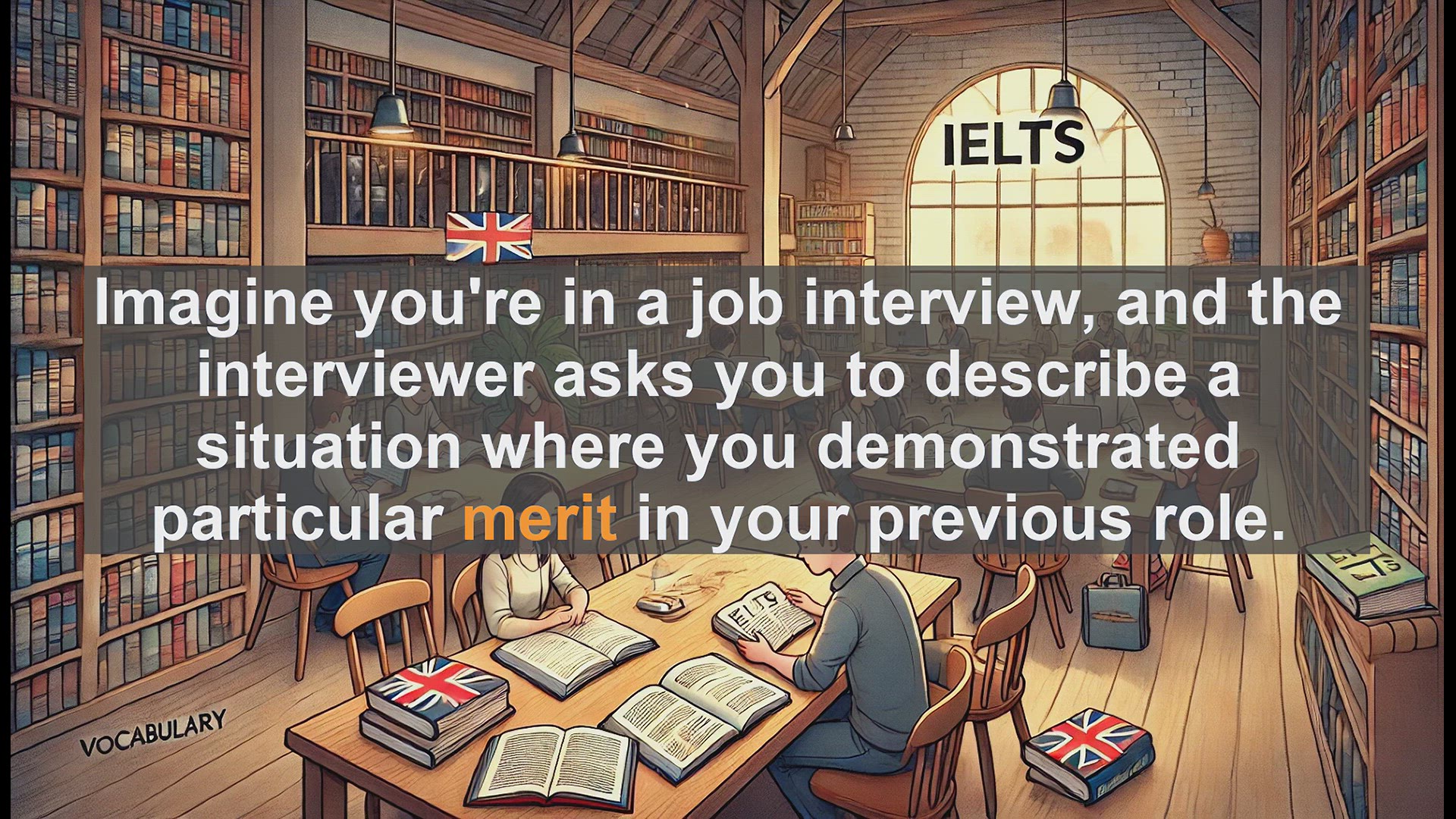 'Video thumbnail for 5000 Must Know IELTS 8.0 Vocabulary - Understanding 'Merit': Key Vocabulary for IELTS Success'