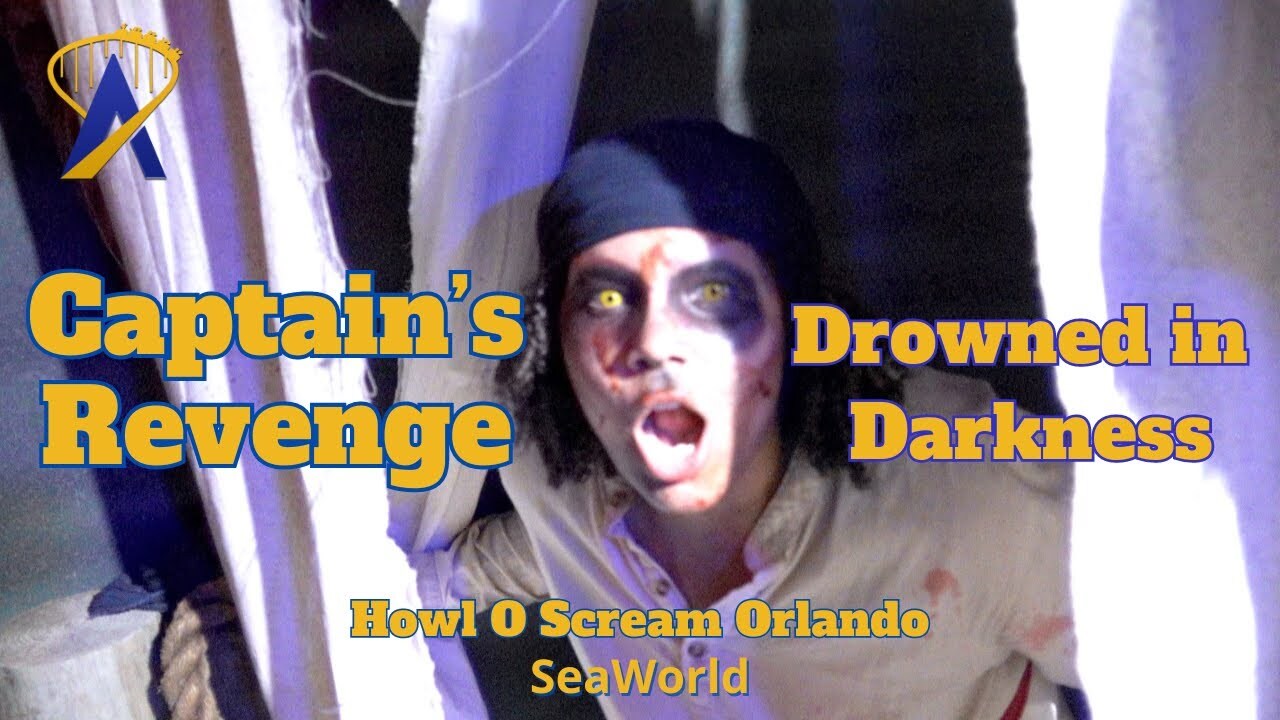 Video thumbnail for Captain’s Revenge: Drowned in Darkness at Howl O Scream SeaWorld Orlando 2023