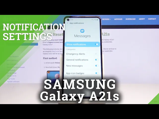 Video thumbnail for How to Set Up Messages Notifications in SAMSUNG Galaxy A21s – Manage Notifications