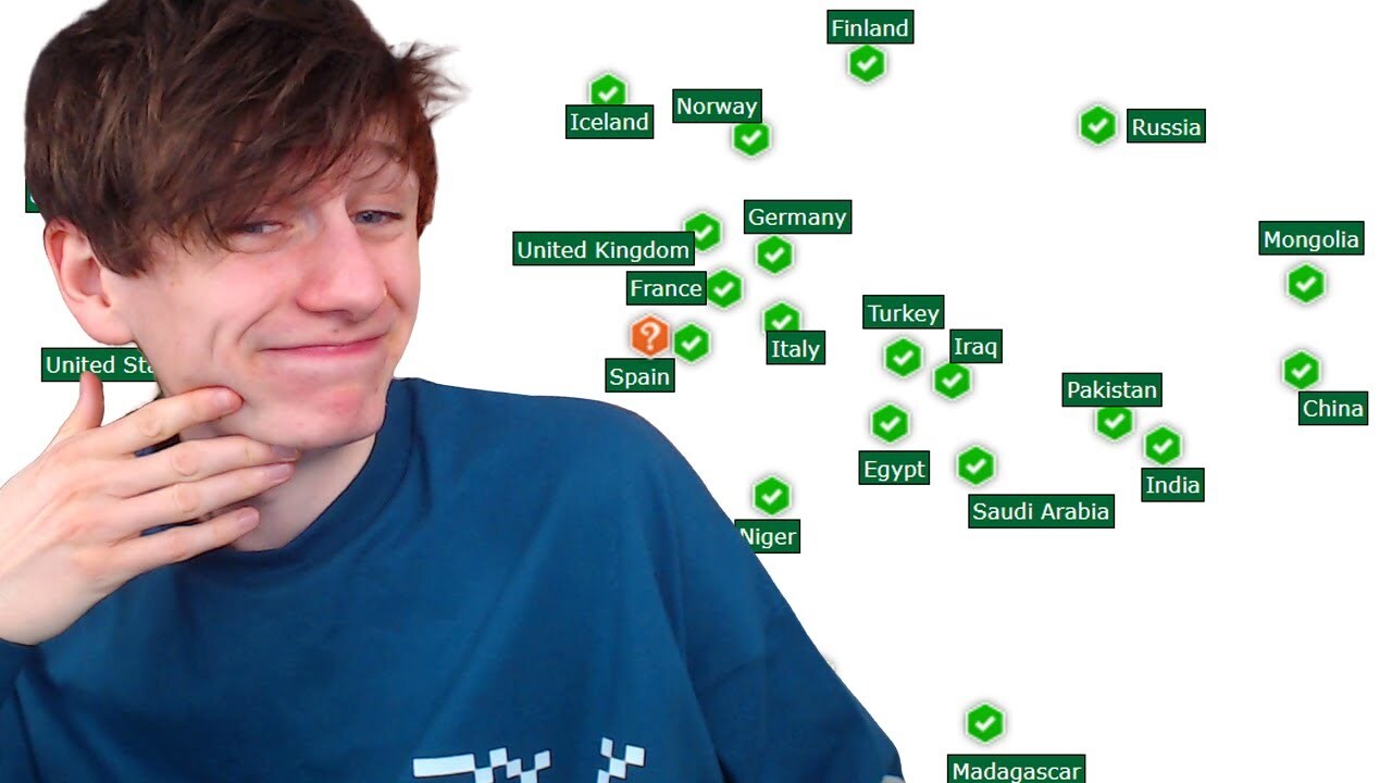 Video thumbnail for Can I name these world countries on an INVISIBLE map?!