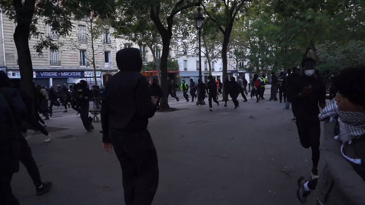 Video thumbnail for France: Paris Social Unrest October 21.