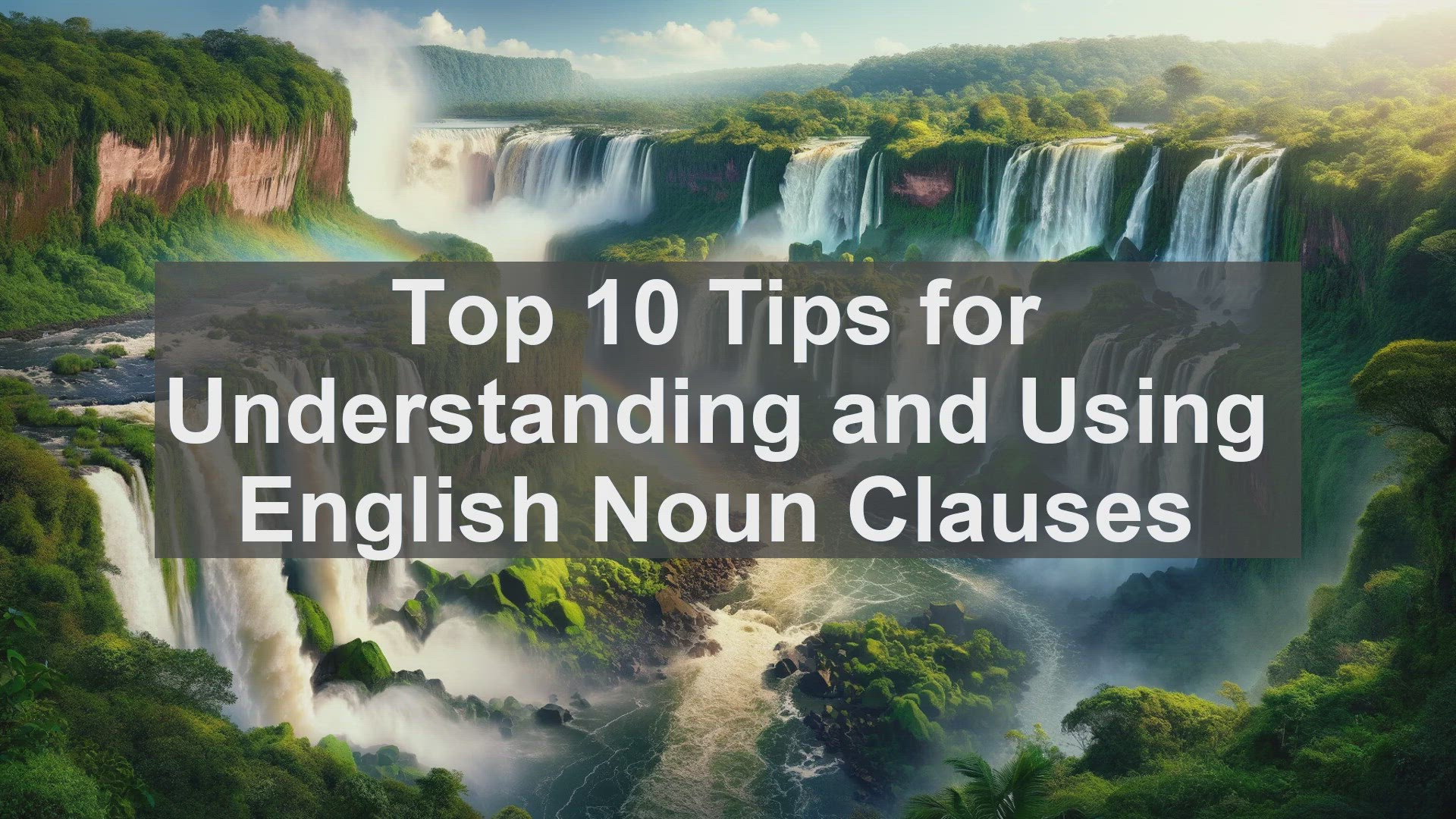 'Video thumbnail for Top 10 Tips for Understanding and Using English Noun Clauses'