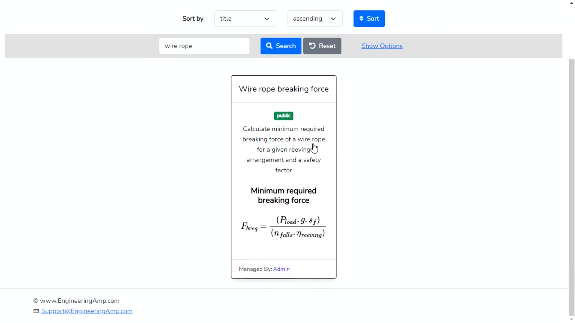 Video thumbnail for Wire rope minimum required breaking force calculation - EngineeringAmp.com