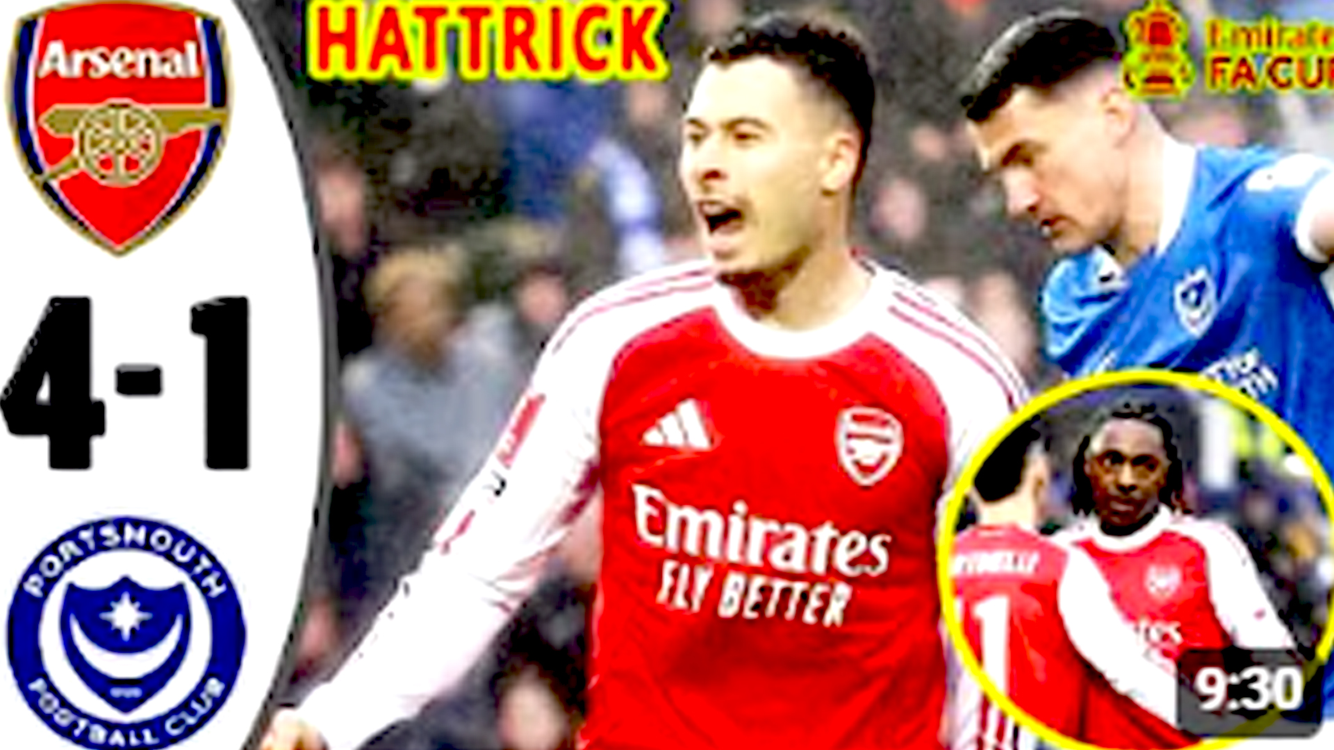 Video thumbnail for Arsenal vs Portsmouth 3 -1   All Goals   Highlights 🔥 FA Cup 2026   Gabriel Martinelli Goal