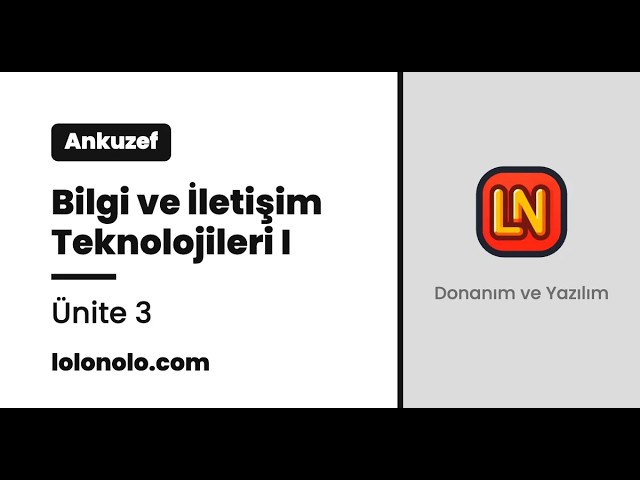 Video thumbnail for Ankuzef Bilgi ve İletişim Teknolojileri I Ünite 3 Deneme Sınavı