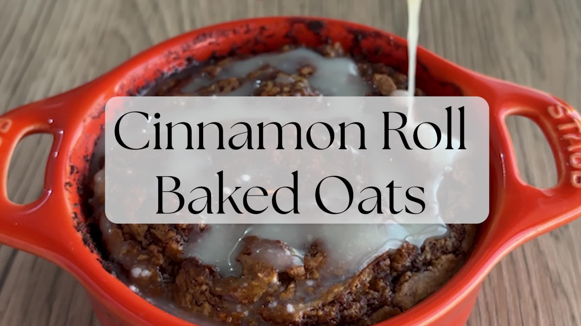 'Video thumbnail for Cinnamon Roll Baked Oats'