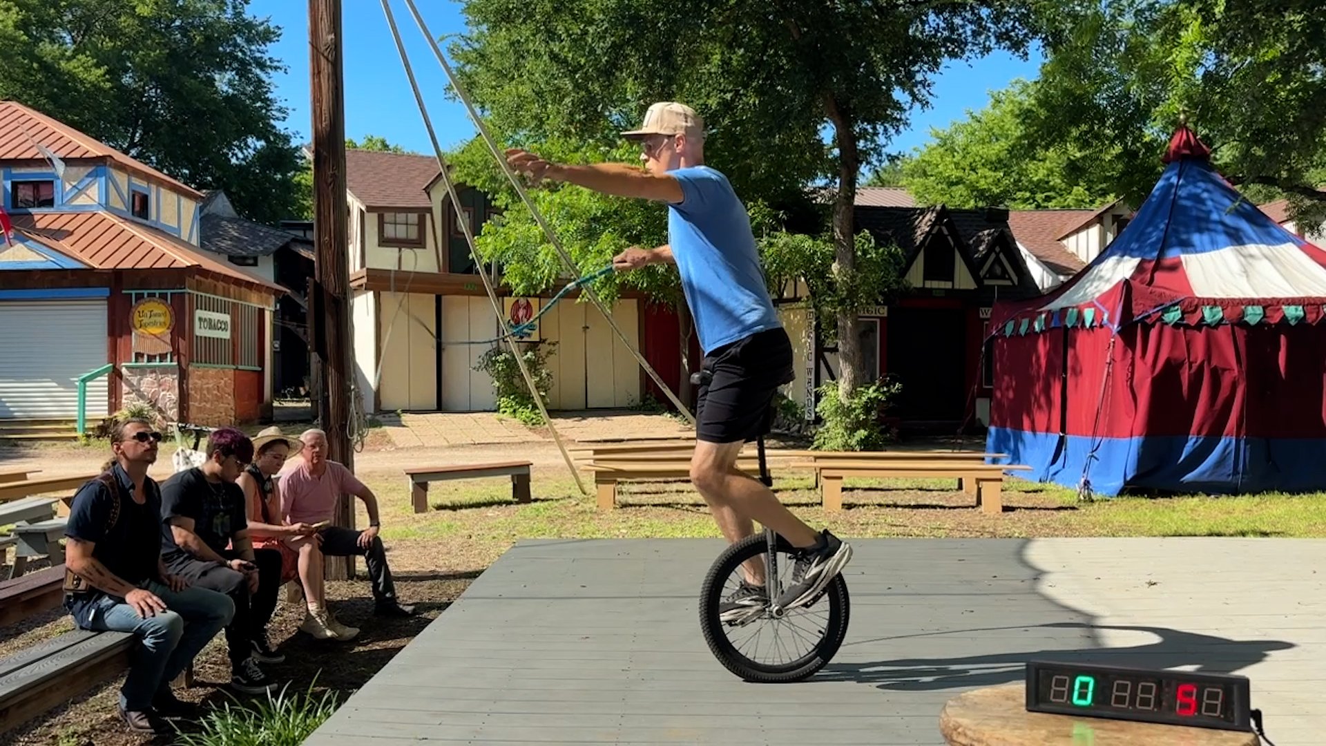Video thumbnail for Most whip cracks whilst on a unicycle in one minute - 228 by Adam Winrich